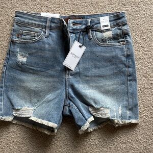 Judy Blue Distressed Jean Shorts - Blue